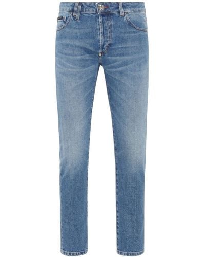 Philipp Plein Tief sitzende Skinny-Jeans - Blau
