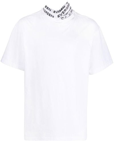 Y. Project T-Shirt mit Kragen im Layering-Look - Weiß