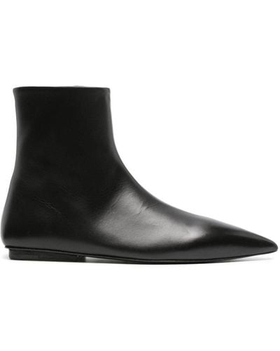 Marsèll Flat Leather Boots - Black