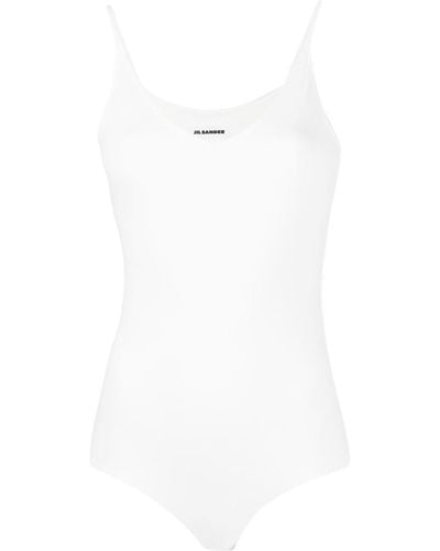 Jil Sander Sleeveless Stretch Bodysuit - White
