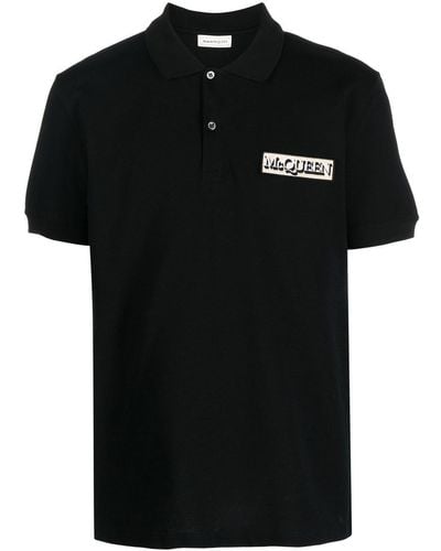 Alexander McQueen Poloshirt Met Logopatch - Zwart