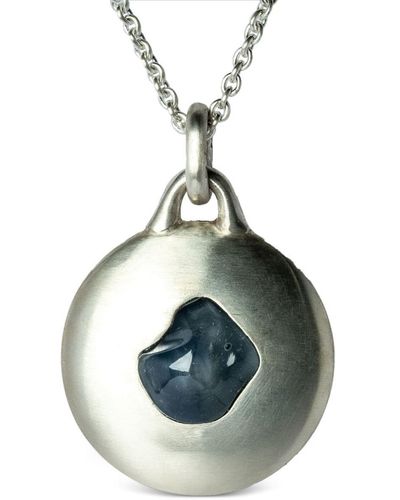 Parts Of 4 Disk Opal Pendent Necklace - Blue