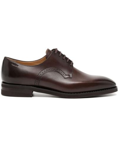 Bally Ombré-effect Leather Derby Shoes - Brown