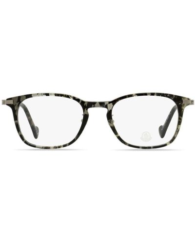 Moncler Tortoiseshell rectangular-frame glasses - Marrón