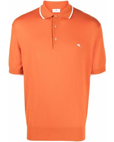 Etro Embroidered Logo Polo Shirt - Orange