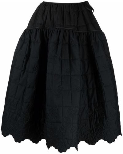 Cecilie Bahnsen Rosie Quilted Full Skirt - Black
