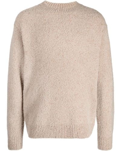 Altea Mélange-effect Textured Sweater - Natural