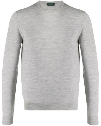 Zanone Jersey Flexwool de cuello redondo - Gris