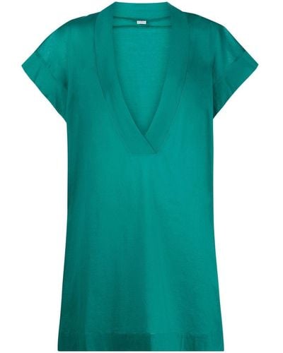 Eres T-shirt Met V-hals - Groen