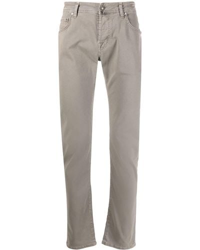Jacob Cohen Five-pocket Cotton Straight-leg Pants - Gray
