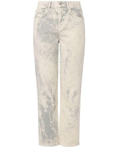 Moschino Jeans Jeans crop a vita media - Bianco