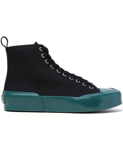 Jil Sander Colour-block High-top Sneakers - Blue