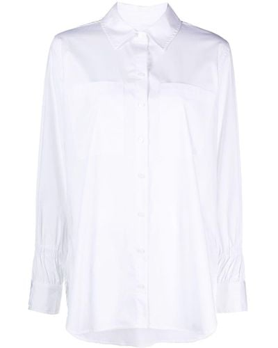 DKNY スプレッドカラー シャツ - ホワイト