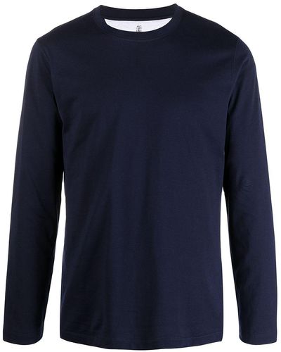 Brunello Cucinelli Sweatshirt mit Rundhalsausschnitt - Blau