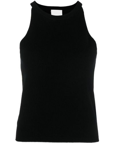 Allude Cashmere Sleeveless Top - Black