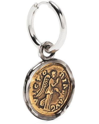 Dolce & Gabbana Coin-pendant Single Hoop Earring - Metallic