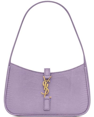 Saint Laurent Mini Le 5 À Ysl Plaque Bag - Purple