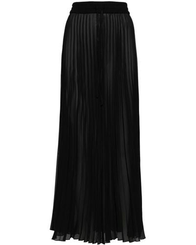 Peter Do Sheer Pleated Midi Skirt - Black