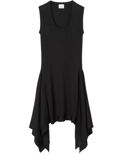 Burberry Draped-hem Mini Dress - Black