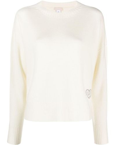 Liu Jo Embellished-logo Sweater - White