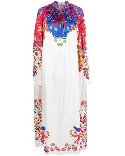 Etro Floral-print Tunic Dress - Natural