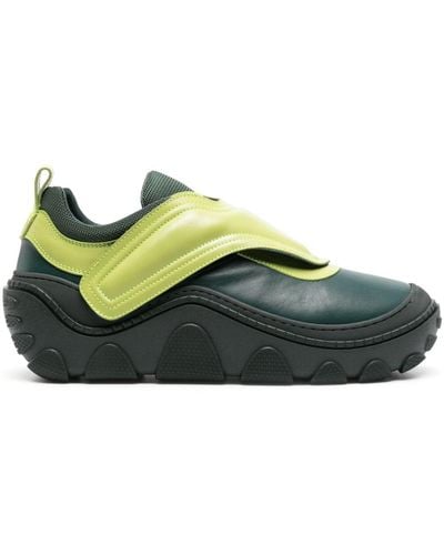 Kiko Kostadinov Tonkin Panelled Leather Sneakers - Green
