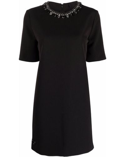 Philipp Plein Crystal-embellished Cady Dress - Black