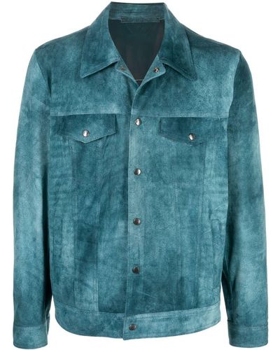 Salvatore Santoro スナップボタン シャツジャケット - ブルー