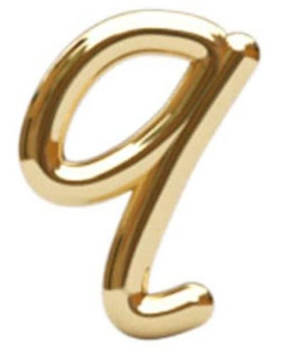 The Alkemistry 18kt Yellow Gold Q Initial Stud Earring - Metallic