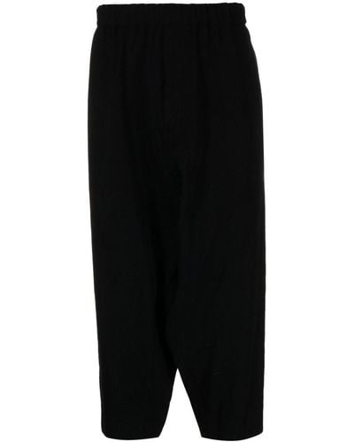 COMME DES GARÇON BLACK Cropped Wool Pants - Black