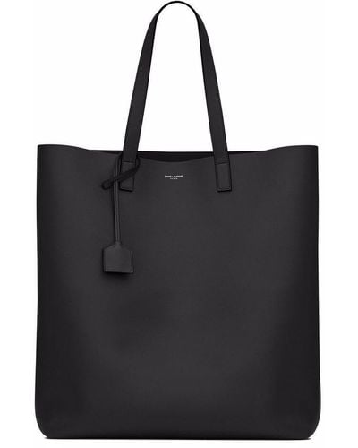 Saint Laurent Bold Leather Tote Bag - Black