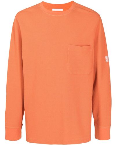 Helmut Lang T-shirt a maniche lunghe - Arancione