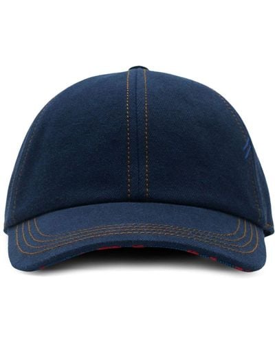 Burberry Stitch-detail Denim Baseball Hat - Blue