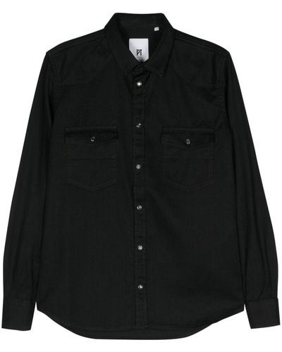 PT Torino Western-style Denim Shirt - Black