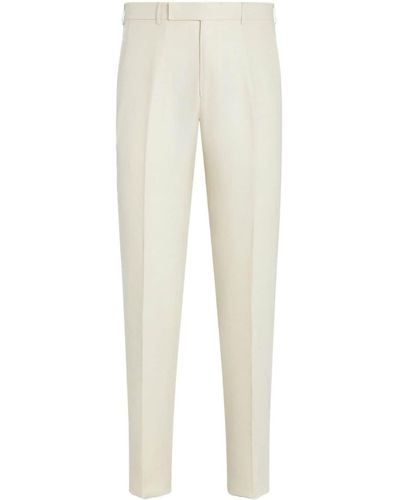 ZEGNA Oasi Linen Trousers - White