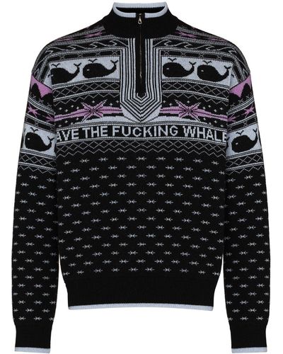 Phipps Save the Whales Pullover - Schwarz