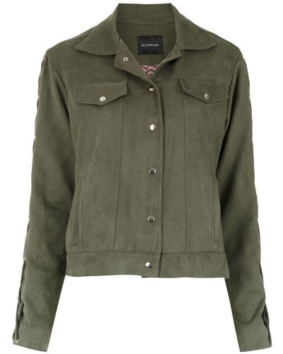 Olympiah Nápoles Lace-up Detail Jacket - Green