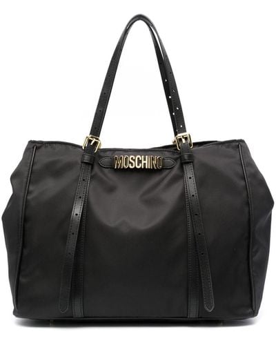 Moschino Logo-lettering Tote Bag - Black