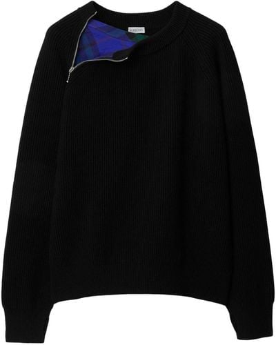 Burberry Pullover mit Reißverschlussdetail - Schwarz