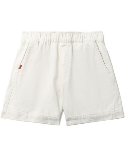 Chocoolate Logo-patch Cotton Shorts - White