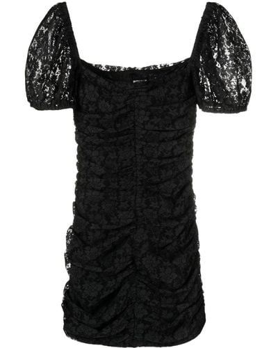 ROTATE BIRGER CHRISTENSEN Puff-sleeve Lace Minidress - Black