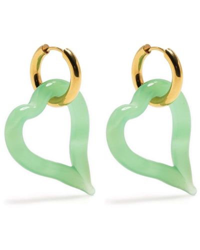 SANDRALEXANDRA Orecchini con pendente Heart of Glass - Verde