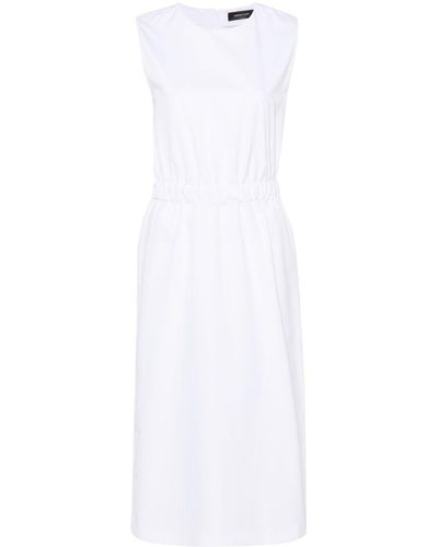 Fabiana Filippi Sleeveless Poplin Midi Dress - White