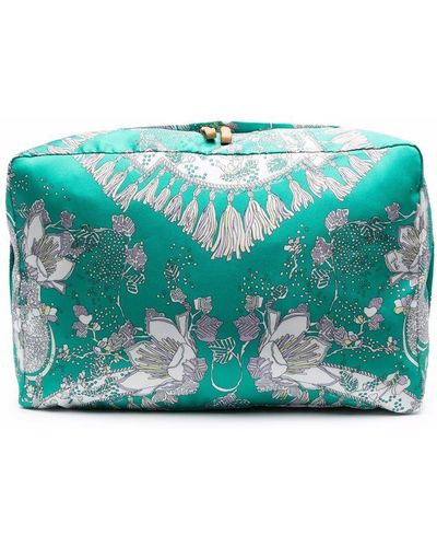 Emilio Pucci Rugiada Print Zipped Cosmetic Bag - Green