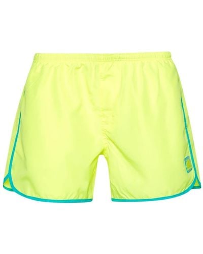Sundek Logo-appliqué Swim Shorts - Yellow