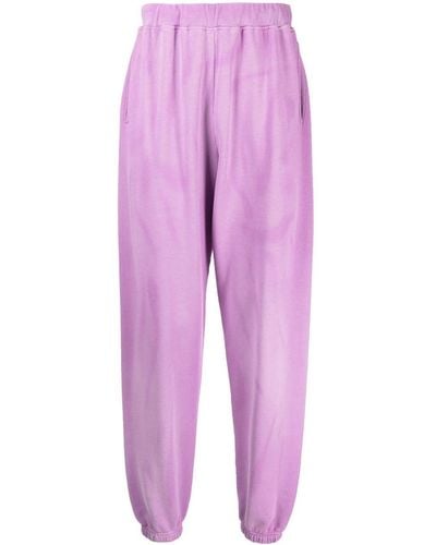 Aries Logo-print Cotton Track Trousers - Purple