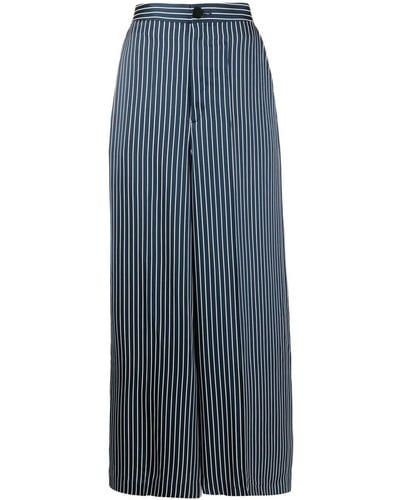Enfold Striped Palazzo Trousers - Blue