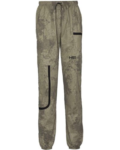 HELIOT EMIL Camouflage-print Track Pants - Green