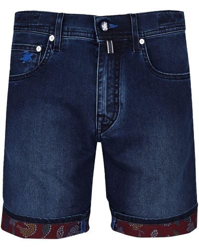 Vilebrequin Short en jean à logo brodé - Bleu