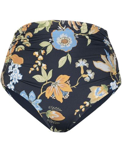 Sir. The Label Bikinihöschen mit Blumen-Print - Blau